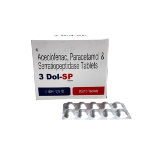 3 Dol-SP - Aceclofenac, Paracetamol & Serratiopeptidase Tablets by Stonefort Bioceutical