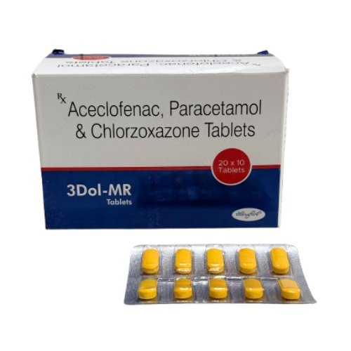 3Dol-MR - Aceclofenac, Paracetamol &  Chlorzoxazone Tablets by Stonefort Bioceutical