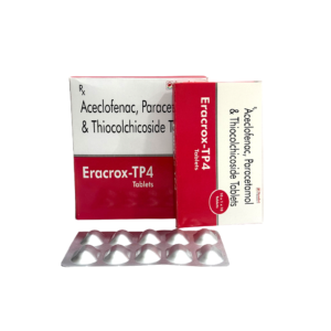 Eracrox-TP4 - Aceclofenac, Paracetamol & Thiocolchicoside Tablets by Stonefort Bioceutical