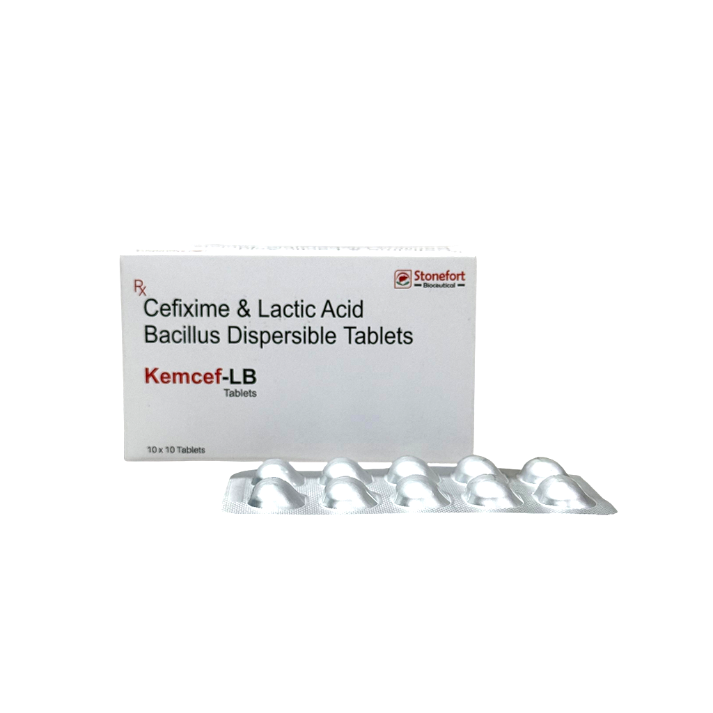 Kemcef-LB - Cefixime & Lactic Acid Bacillus Dispersible Tablet by Stonefort Bioceutical