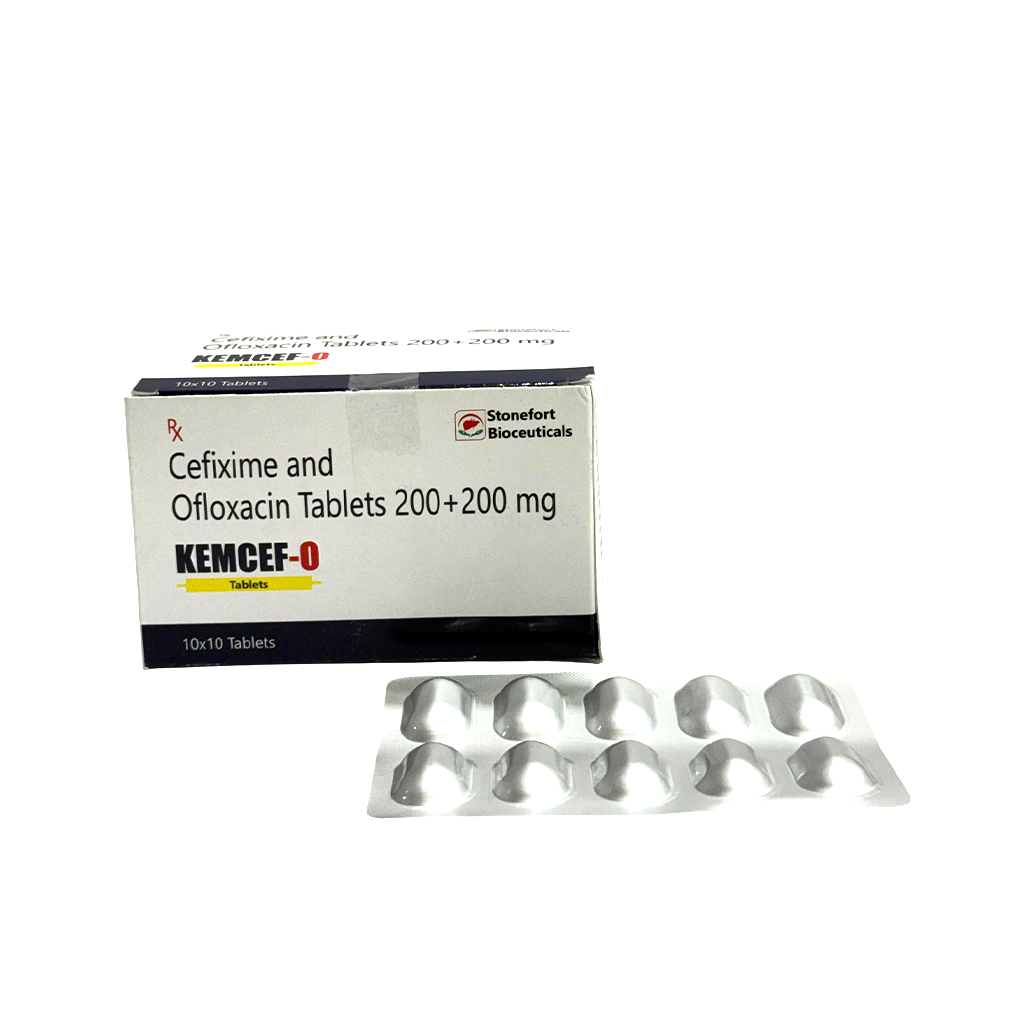 Kemcef-O - Cefixime and Ofloxacin Tablets 200+200 mg by Stonefort Bioceutical